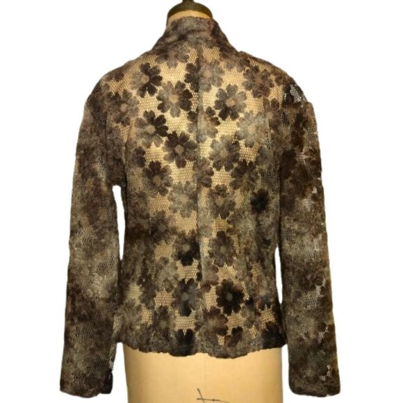 Vintage 90s lace crochet button up shirt top - Picture 11 of 16